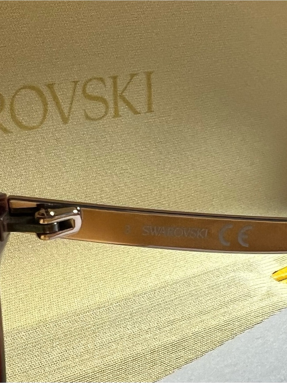 Swarovski Tortoiseshell and Gold Cat-Eye Glasses - Picture 8 of 13